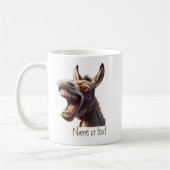Mug Aquarelle amusant rire âne Burro personnalisé (Gauche)