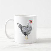 Mug Aquarelle amusante Wyandotte poulet (Gauche)