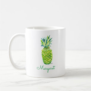 Mug Aquarelle Ananas Art original Boho Retro