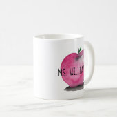 Mug Aquarelle APPLE, moderne, professeur (Devant droit)