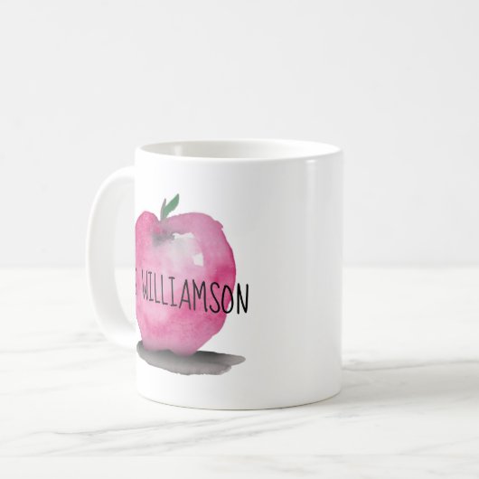 Mug Aquarelle APPLE, moderne, professeur (Devant gauche)