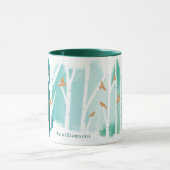Mug Aquarelle Aqua Wash Birch Treks & Gold Doves (Centre)