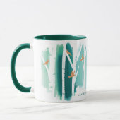 Mug Aquarelle Aqua Wash Birch Treks & Gold Doves (Gauche)