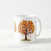 Mug Aquarelle Arbre d'automne La vie est un devis d'éq (Devant droit)