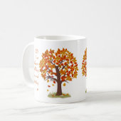 Mug Aquarelle Arbre d'automne La vie est un devis d'éq (Devant gauche)
