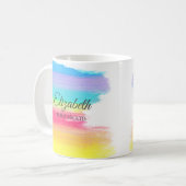 Mug Aquarelle arc-en-ciel Belle Mariage Bridesmaid (Devant gauche)