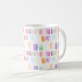 Mug Aquarelle Arc-en-ciel Brush mains peintes (Devant droit)