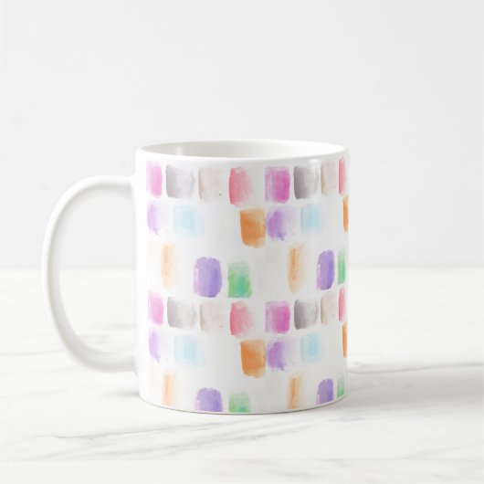 Mug Aquarelle Arc-en-ciel Brush mains peintes (Gauche)