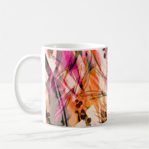 Mug Aquarelle, arrière - plan abstrait vintage.