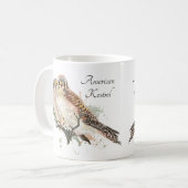 Mug Aquarelle Art Birding Kestrel Couple (Devant gauche)
