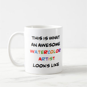 Mug aquarelle artiste, génial