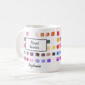 Mug Aquarelle Artiste Nom Peinture Eau colorée (Devant gauche)