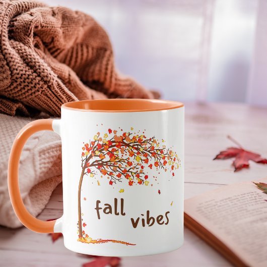 Mug Aquarelle Automne Chute Feuilles Automne Vibes