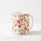 Mug Aquarelle Automne Feuilles Automne Motif sans join (Devant droit)