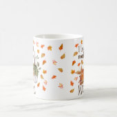 Mug Aquarelle Automne quitte Citrouilles I Love Nom de (Centre)