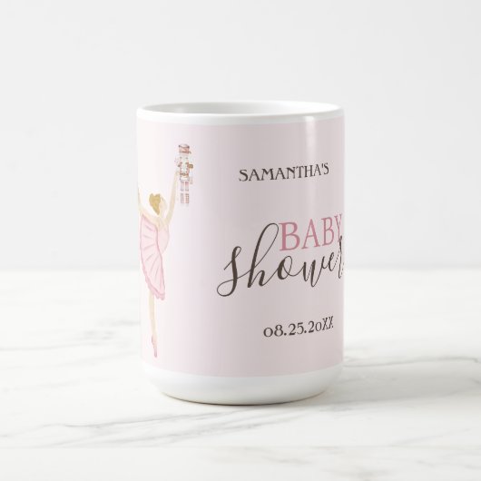 Mug Aquarelle Ballerina Nutcracker Baby shower rose (Centre)
