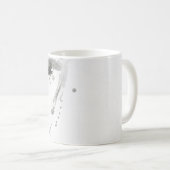 Mug Aquarelle Beauté : Illustration de portrait fémini (Devant droit)