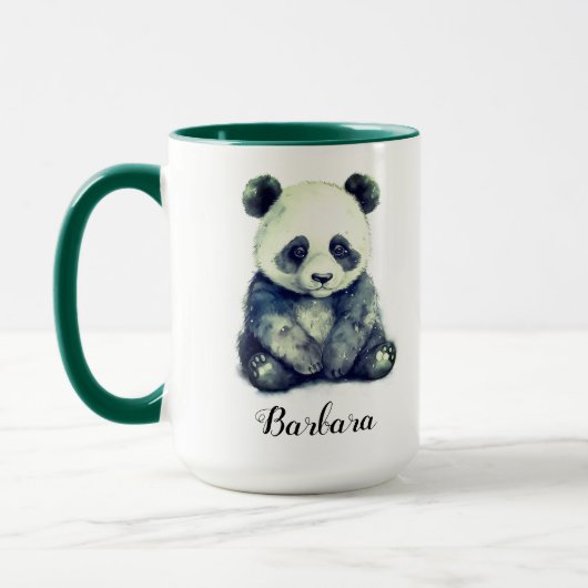 Mug Aquarelle Bébé Panda Ours Animal (Gauche)