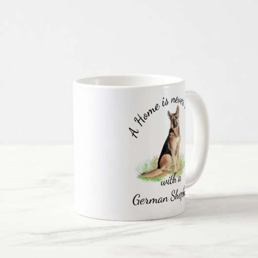 Mug Aquarelle berger allemand chien animal animal anim (Devant droit)