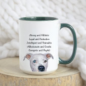 Mug Aquarelle blanc américain Pitbull Pittie Fun Faits