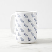 Mug Aquarelle Blanc Arctic Fox Motif de Noël (Devant gauche)