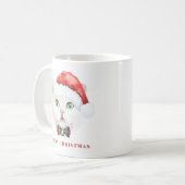 Mug Aquarelle Blanc British Shorthair Cat Holiday (Devant gauche)