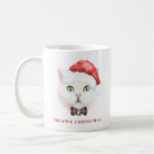 Mug Aquarelle Blanc British Shorthair Cat Holiday (Gauche)