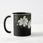 Mug Aquarelle Blanc Cosmos Fleurs Peinture Botanique (Gauche)