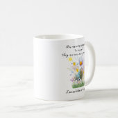 Mug Aquarelle Blanc Fleurs Peintes De Fleur Peint Avec (Devant droit)
