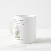 Mug Aquarelle Blanc Fleurs Peintes De Fleur Peint Avec (Devant gauche)