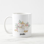 Mug Aquarelle blanche et Citrouille or (Gauche)