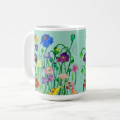 Mug aquarelle blanche vive (Devant gauche)