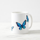 Mug Aquarelle bleu de papillon (Devant droit)