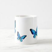Mug Aquarelle bleu de papillon (Centre)