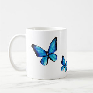 Mug Aquarelle bleu de papillon