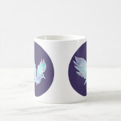 Mug Aquarelle bleu et blanc Peace Dove (Centre)
