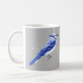 Mug Aquarelle bleu Jay marine profonde bleu saturé (Gauche)