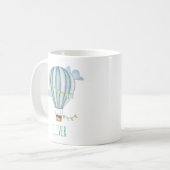 Mug Aquarelle bleue à air chaud (Devant gauche)