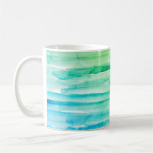 Mug Aquarelle bleue Texture peinture Abstraite