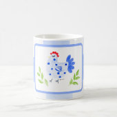 Mug Aquarelle Blue Hen Check SUNDAS Personnaliser (Centre)