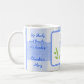 Mug Aquarelle Blue Hen Check SUNDAS Personnaliser (Gauche)