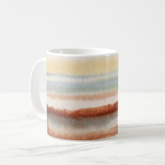 Mug Aquarelle Boho Abstrait   (Devant gauche)