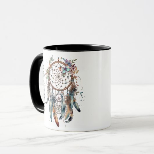 Mug Aquarelle Boho Dreamcatcher (Devant gauche)