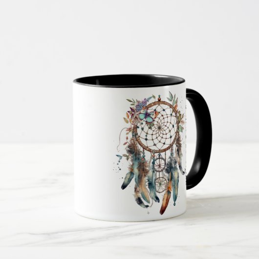 Mug Aquarelle Boho Dreamcatcher (Devant droit)