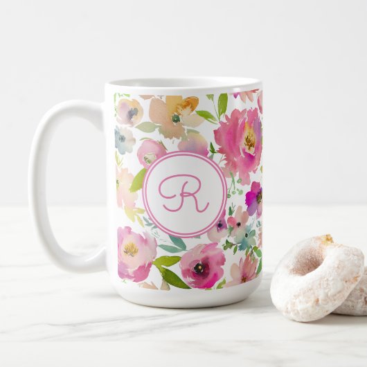 Mug Aquarelle Boho Pastel (Avec donut)
