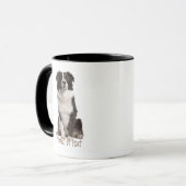 Mug Aquarelle Bordure Collie animal de compagnie Chien (Devant gauche)