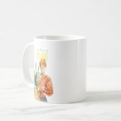 Mug Aquarelle botanique de la femme noire (Devant gauche)