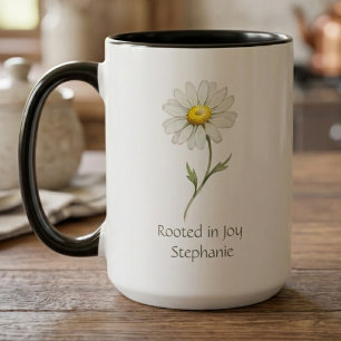 Mug Aquarelle botanique de marguerite