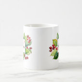 Mug Aquarelle botanique moderne Monogrammes Vacances (Centre)