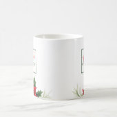Mug Aquarelle botanique moderne Monogrammes Vacances (Centre)